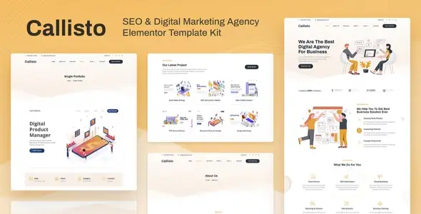 Callisto – SEO &amp; Digital Marketing Agency Elementor Template Kit