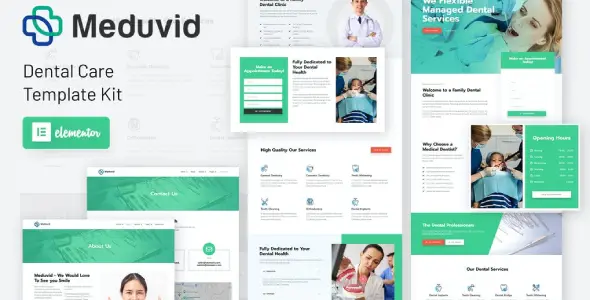 Meduvid – Medical &amp; Dental Clinic Elementor Template Kit