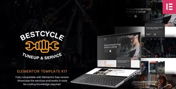 Bestcycle Bicycle Repair &amp; Service Elementor Template Kit