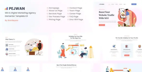 Pejwan – SEO &amp; Digital Marketing Agency Template Kit