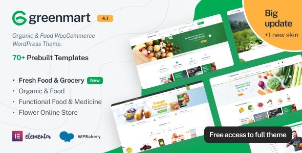 GreenMart – Organic &amp; Food WooCommerce WordPress Theme