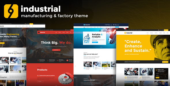 Industrial - Corporate, Industry &amp; Factory WordPress Themes