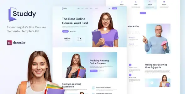 Studdy – E-Learning &amp; Online Courses Elementor Template Kit
