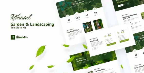 Naturel Garden &amp; Landscaping Elementor Template Kit