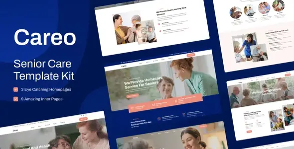 Careo – Elderly &amp; Senior Care Elementor Template Kit