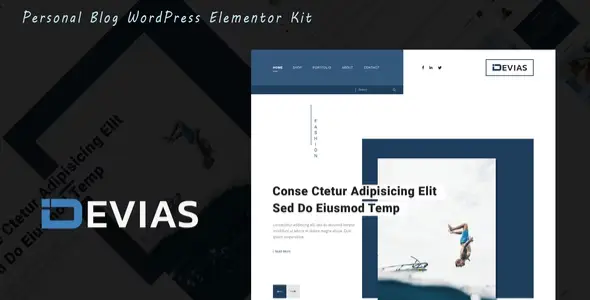 Devias – Blog &amp; Magazine Elementor Template Kit