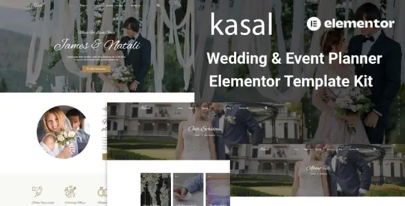 Kasal – Wedding &amp; Event Planner Elementor Template Kit