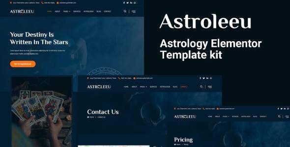 Astroleeu – Astrology &amp; Numerology Elementor Template Kit