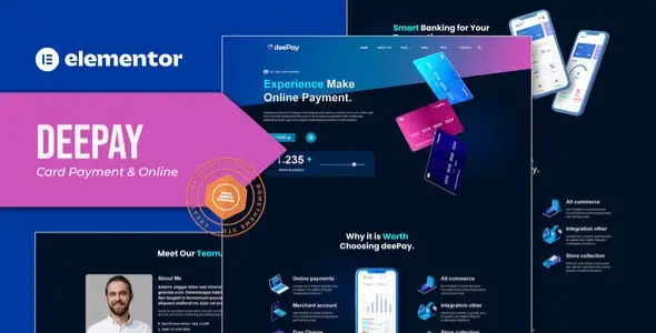 DeePay – Card Payment &amp; Online Banking Elementor Template Kit