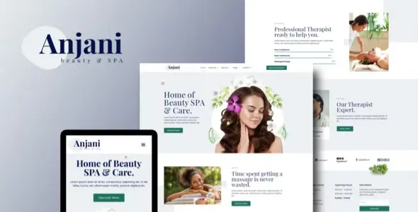 Anjani – Spa &amp; Beauty Elementor Template Kit