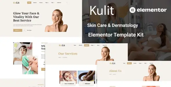 Kulit – Skin Care &amp; Dermatology Elementor Template kit