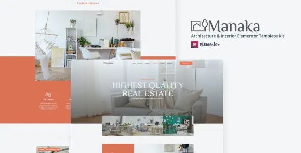 Manaka – Architecture &amp; Interior Elementor Template Kit