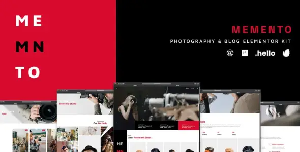 Memento – Photography &amp; Blog Elementor Template Kit
