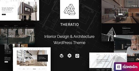 Theratio - Architecture &amp; Interior Design Elementor WordPress Theme