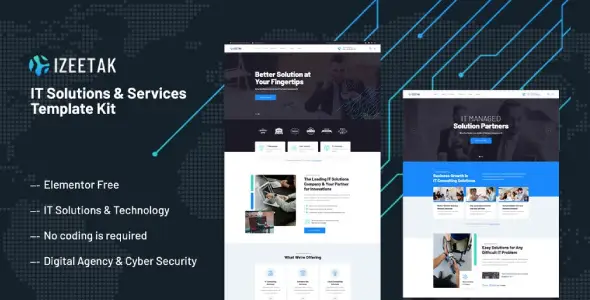 Izeetak – IT Solutions &amp; Services Elementor Template Kit
