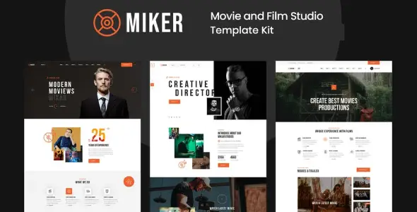 Miker – Movie &amp; Film Studio Elementor Template Kit