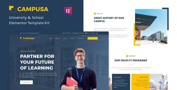 Campusa – University &amp; School Elementor Template Kit