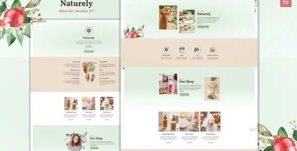 Naturely – Natural Cosmetics &amp; Beauty Template Kit