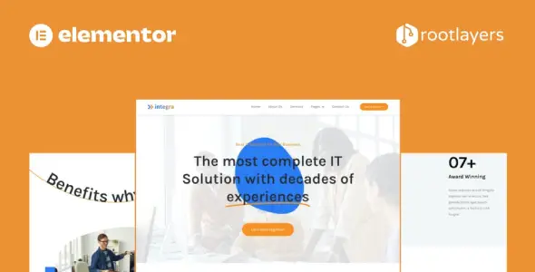 Integra – IT Solution &amp; Services Elementor Pro Full Site Template Kit