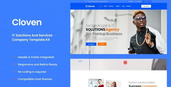 Cloven – IT Solutions &amp; Services Company Elementor Template Kit