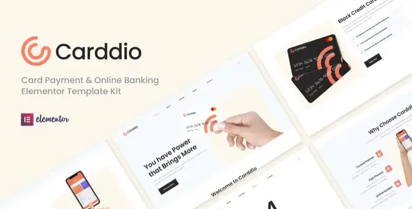Carddio – Card Payment &amp; Online Banking Elementor Template Kit