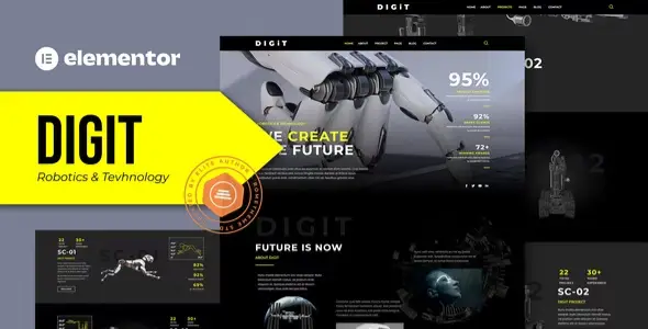 Digit – Robotics &amp; Technology Elementor Template Kit