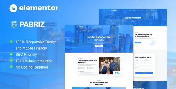 Pabrica – Engineering &amp; Industrial Service Elementor Template Kit