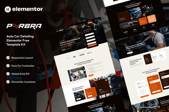 Perbra - Car Auto Care &amp; Detailing Elementor Template Kit