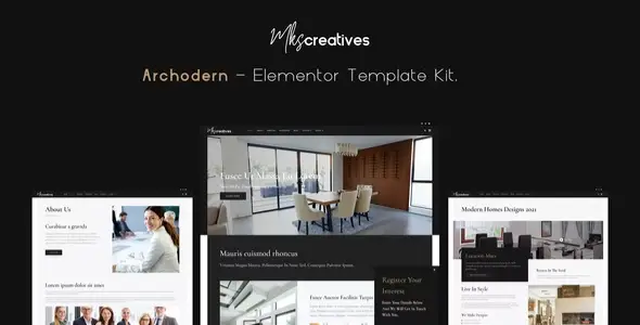 Archodern – Interior &amp; Architecture Elementor Template Kit