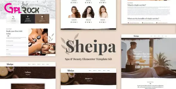Sheipa – Spa &amp; Beauty Elementor Template Kit