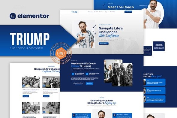 Triump - Life Coach &amp; Motivator Elementor Template Kit