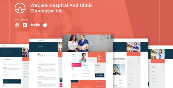 WeCare – Hospital &amp; Clinic Elementor Template Kit