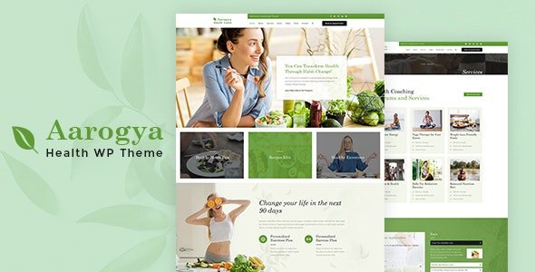 Aarogya - Nutrition &amp; Dietitian WordPress Theme