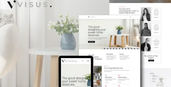 Visus – Interior Design &amp; Architecture Elementor Template Kit
