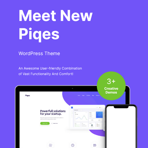 Piqes | Creative Startup &amp; Agency WordPress Theme