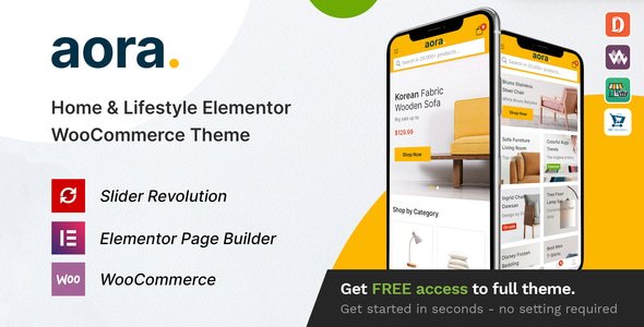Aora - Home &amp; Lifestyle Elementor WooCommerce Theme
