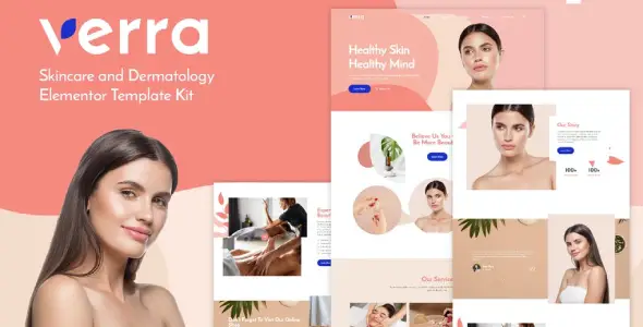 Verra – Skincare &amp; Dermatology Elementor Template Kit