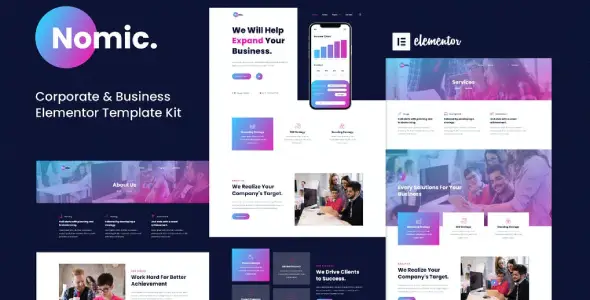 Nomic – Corporate &amp; Business Elementor Template Kit