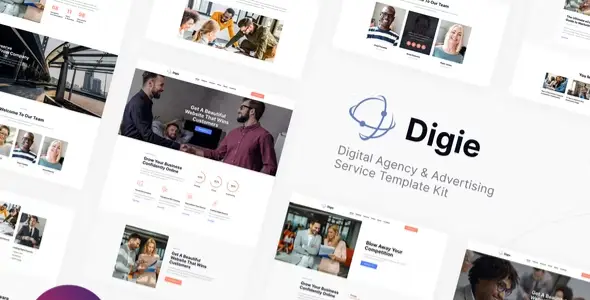 Digie Digital Agency &amp; Advertising Service Elementor Template Kit
