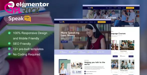 SpeakUp – Language Course &amp; Translation Service Elementor Template Kit
