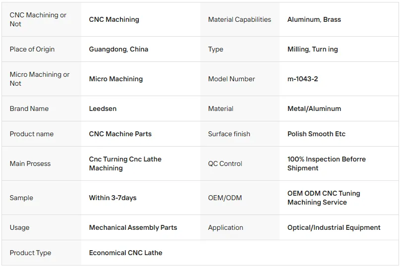 Cnc Small Metal Parts Supplies