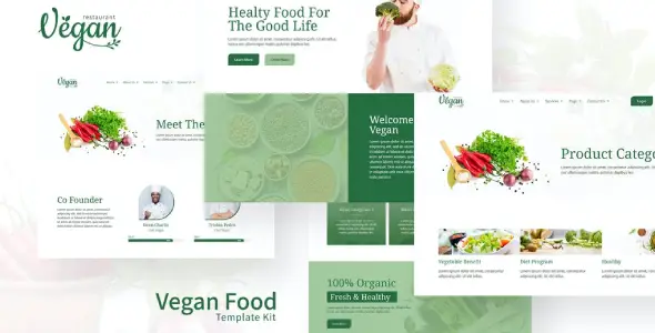 Vegi - Vegan Street Food Restaurant &amp; Takeaway Elementor Template Kit