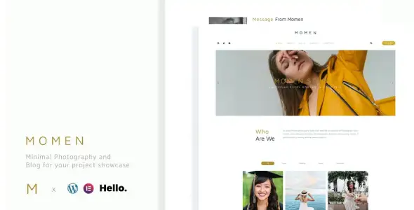 Momen – Photography &amp; Blog Elementor Template Kit