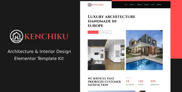 Kenchiku – Architecture &amp; Interior Design Elementor Template Kit